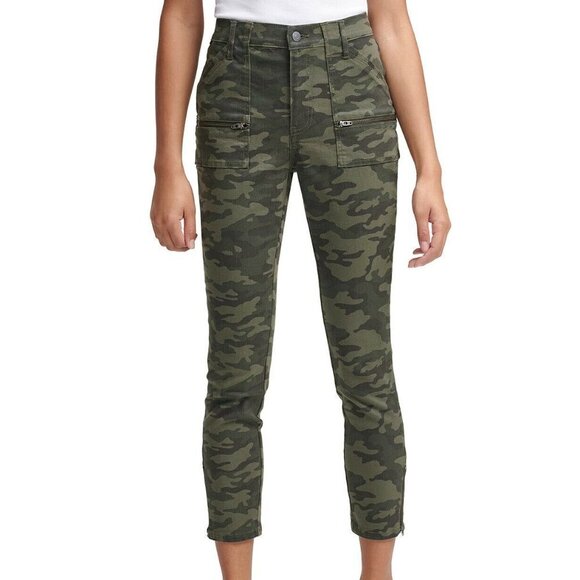 JR71 Calvin Klein Jeans Camo-Print Cropped Skinny Pants Size 26 x 27 - Picture 1 of 1